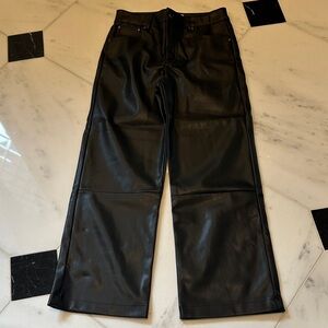 Zara Girls Black Leather Pants, size 11-12